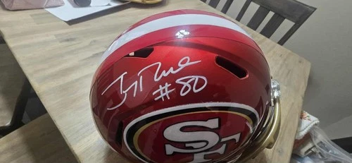 Jerry Rice Full Size Autographed Authentic Football Helmet Beckett Certified