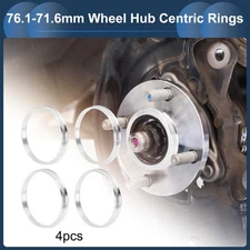OD 76.1mm to ID 71.6mm Car Wheel Hub Centric Rings Aluminium Alloy 4 Pcs