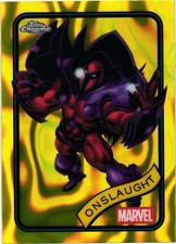 2025 MARVEL TOPPS CHROME YELLOW LAVA REFRACTOR PARALLEL #68 ONSLAUGHT