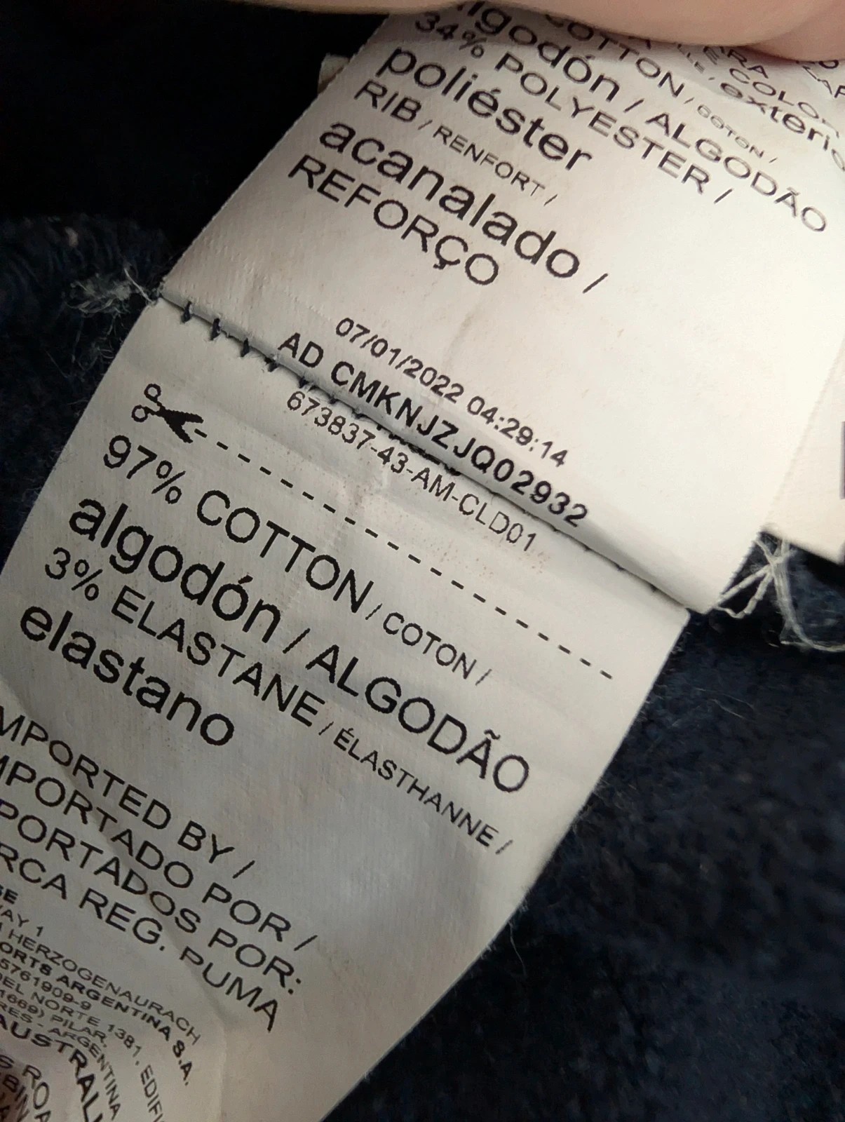 Puma dark blue crew neck sweatshirt. Mens Small. DN3115 image 7