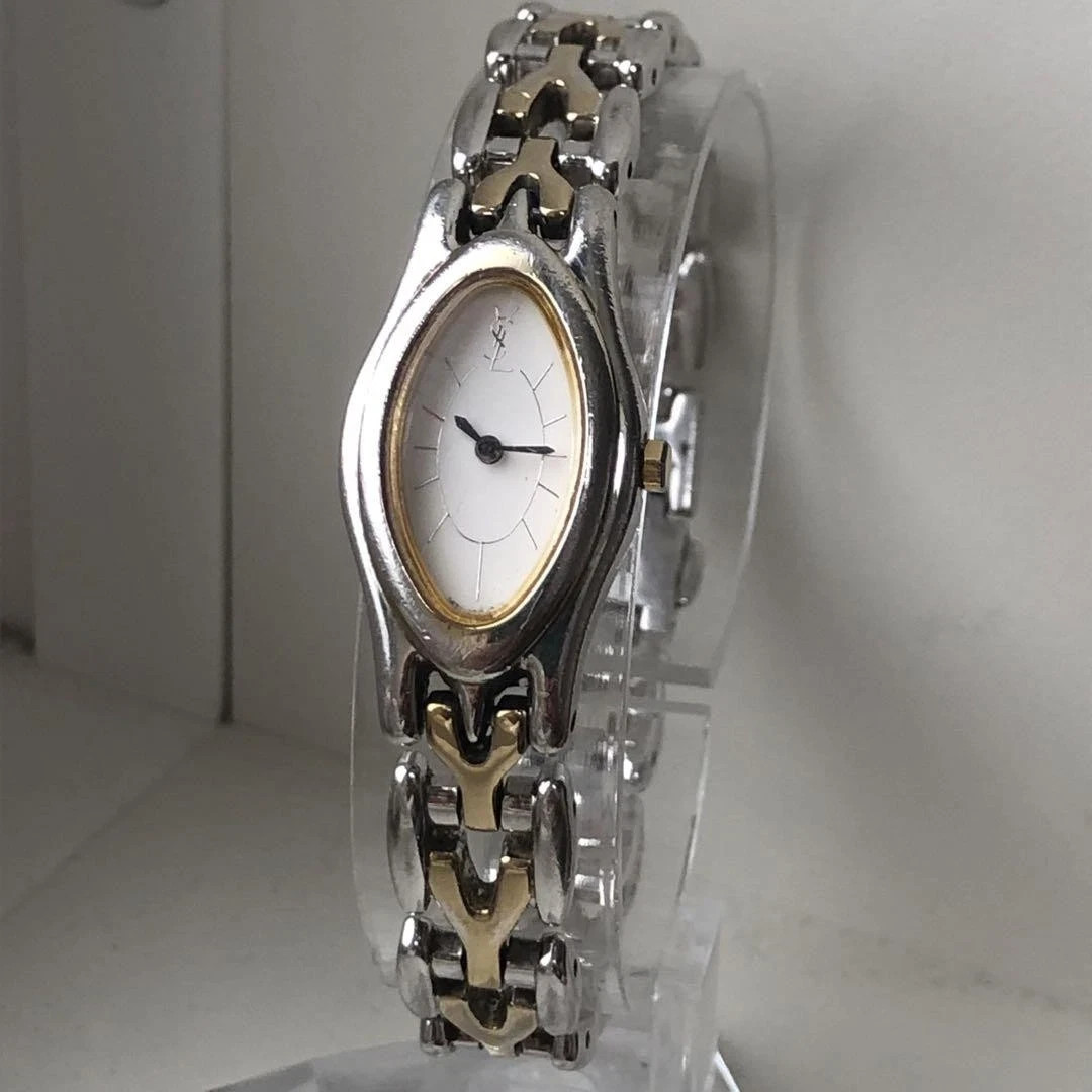 Orologio Donna Yves Saint Laurent Quarzo Quadrante Bianco Argento