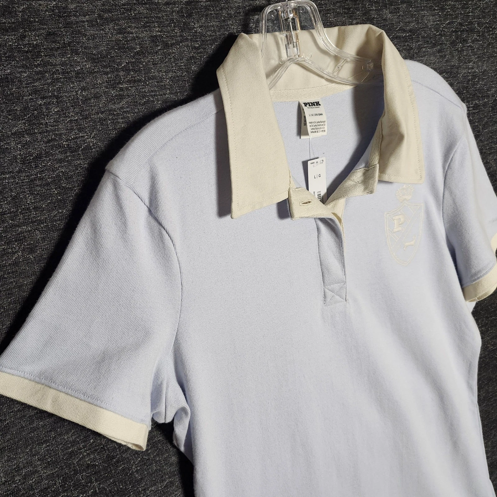 UNDERCOVER Abito Polo Rugby L Victoria Secret ROSA Azzurro Chiaro