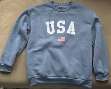 SHEIN USA Dusty Blue Sweatshirt Size Large New