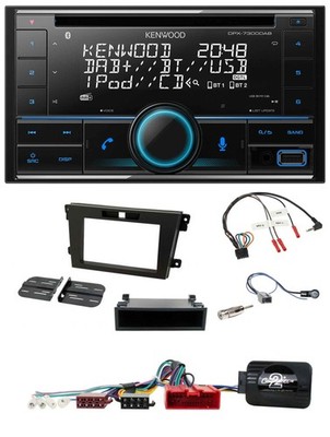 Kenwood CD 2DIN DAB USB Lenkrad Bluetooth Autoradio für Mazda CX-7 2008-2010