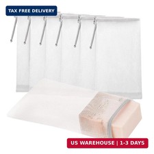 Cobahom 6 Pcs Mesh Soap Bag Mesh Foaming Net Soap Sack Bags Soap Handmade Soap B