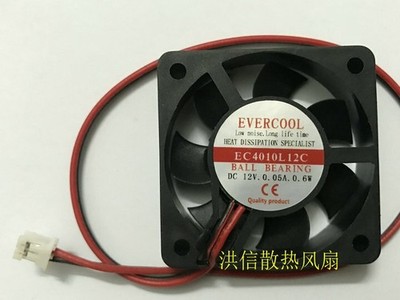 1 PCS   EVERCOOL  Fan  EC4010L12C  DC12V 0.05A 0.6W  4010  40 *hu