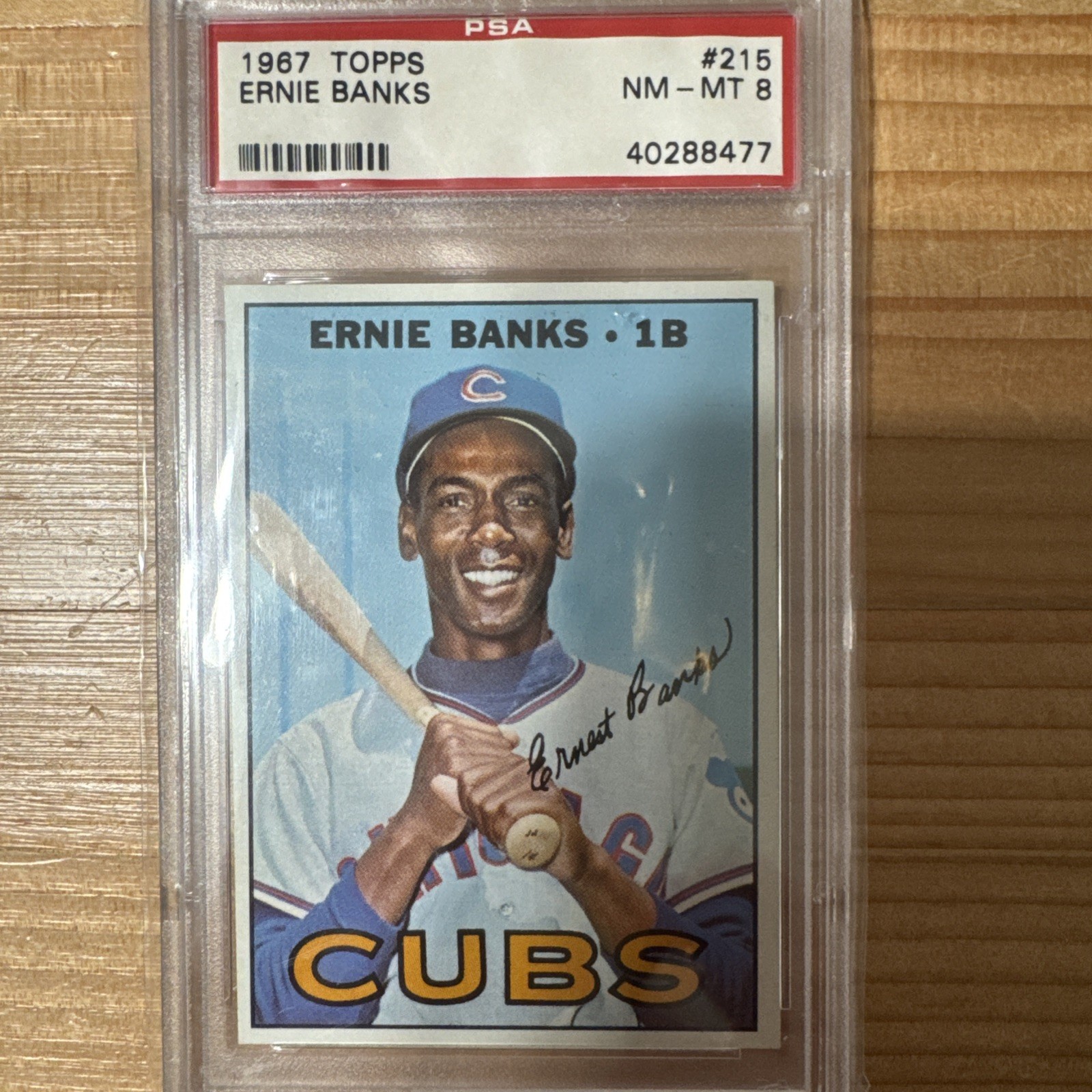 1967 Topps Ernie Banks #215 PSA 8