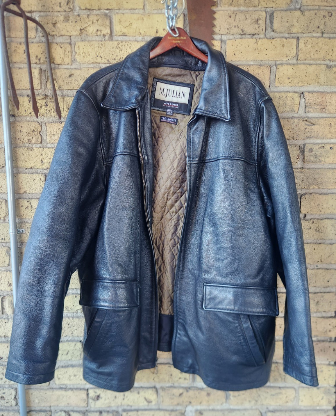 VTG M. Julian Wilsons Leather Jacket Black Mens XXL R… - Gem
