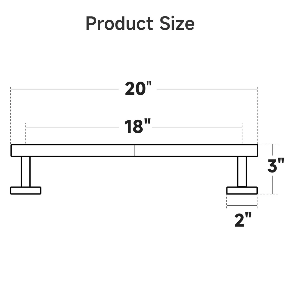 Полированный хромированный полотенцесушитель, 18-дюймовые стойки для полотенец для ванной настенные, SUS... - Изображение 2 из 4