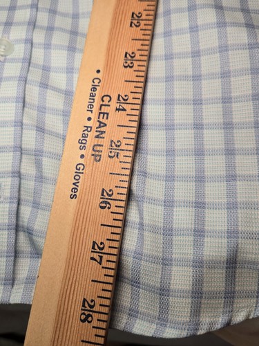 Johnson & Murphy Long Sleeve Shirt Men's Small Flip Cuff Blue Print - Picture 8 of 8
