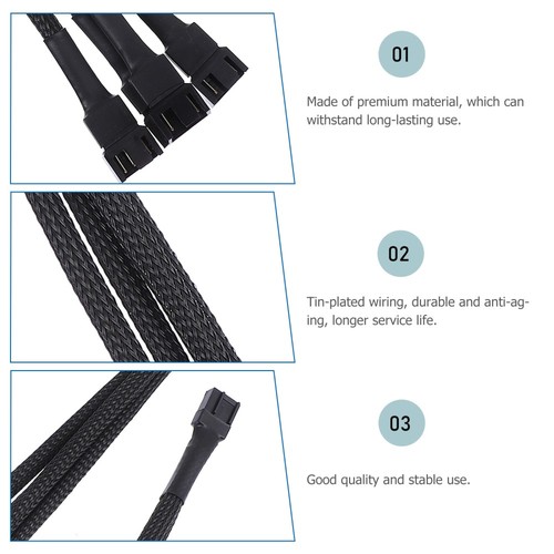 2 PCS Expansionskabel Der Lüfterschnittstelle Für Computergehäuse - Bild 12 von 12