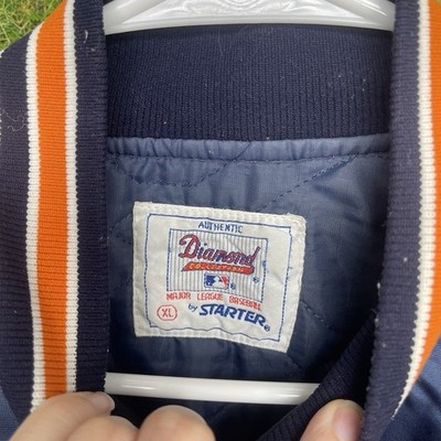 Vintage Detroit Tigers Satin Starter Jacket Mens XL MLB Snap Close