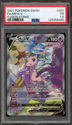 Pokemon Mew V Fusion Strike Full Alt Art #251 PSA 1.5