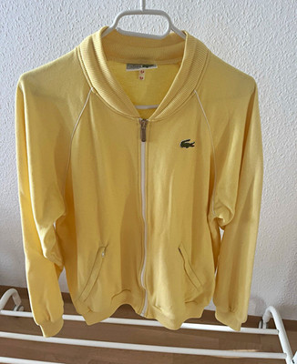 Lacoste Herren Hemd gelb M/L Normalgröße Stehkragen Baumwolle/Polyester