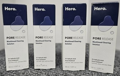 4 X HERO Pore Release Blackhead Clearing Solution - Exfoliating 3.38 fl oz 05/26