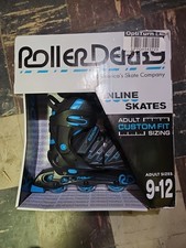 Roller Derby Unisex Adult Black Custom Fit Inline Skates Size 9-12 NEW in Box
