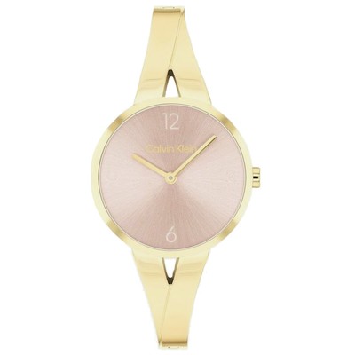 Calvin Klein Joyful Women's Quartz Pink Dial Gold-Tone Watch 25100027