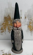 Vintage Scandinavian Tomte Nisse Santa Gnome Figure Resin Folk Art 1994 Signed