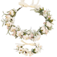 Hochzeitsgirlande, Blumenkranz, Damen, HaarbäNder, Blumenkranz, GuKKK Beige Und