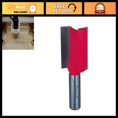 1-1/8'' Double Flute Straight Router Bit, 1/2'' Shank for Woodworking & Carpentry