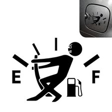 Funny Fuel Tank Stickers, 5.12  3.74 Inches Vinyl Gas Tank Decal, Self Black
