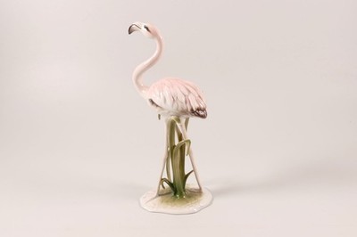 Ak Kaiser Flamingo 314 Porzellanfigur Entwurf Gerhard Bochmann feine Ausformung
