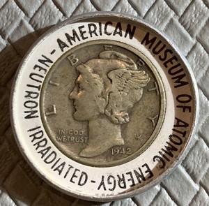 アメリカ原子力博物館 中性子照射済み 硬貨 アメリカ原子力
