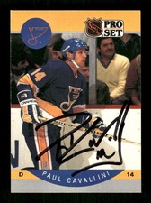 1990-91 Pro Set 262 Paul Cavallini  signed auto autograph  MZ BXCP56