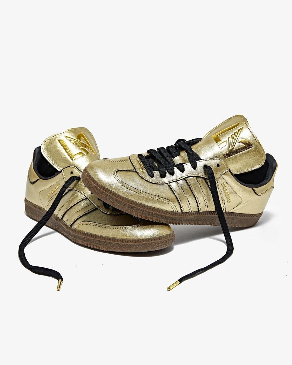 LAFC Rare Gold Adidas Samba Shoes "HEART OF GOLD" (40 pairs made) US Size 8  | eBay