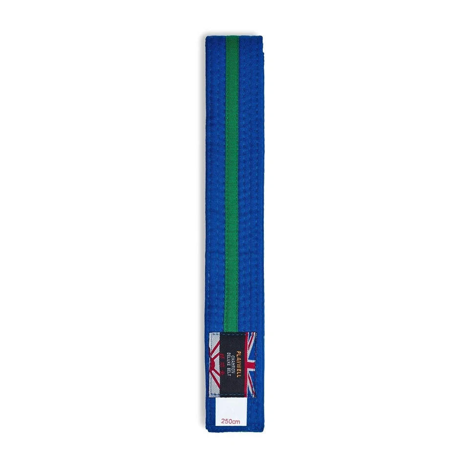 Playwell Blau Gürtel Grün Streifen Karate Taekwondo Judo Erwachsene Kinder - Bild 1 von 1