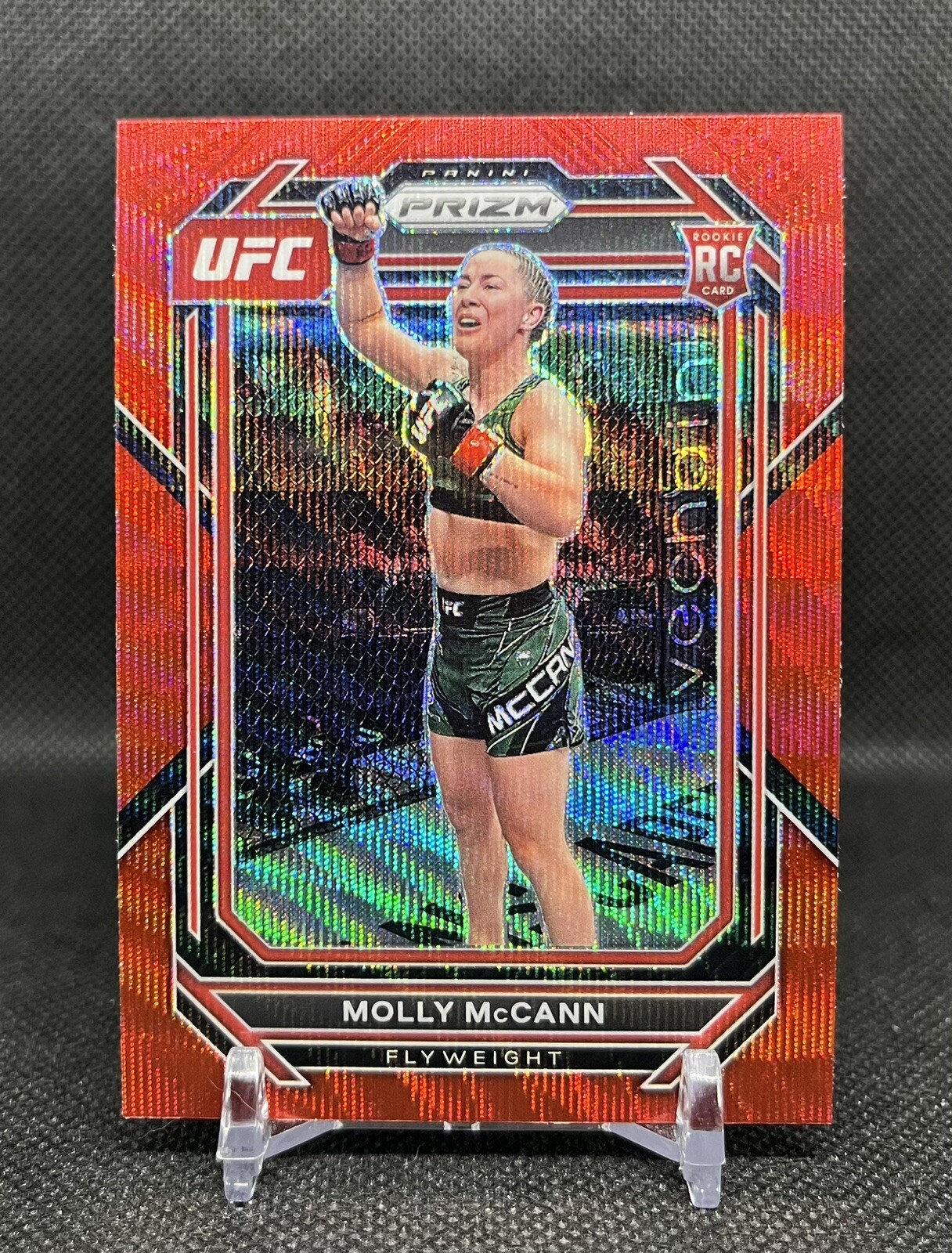 2023 Panini Prizm UFC MOLLY McCANN #114 Rookie RED WAVE Prizm Flyweight RC