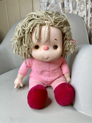 Vintage Ice Cream Doll 1980s Yarn Hair Girl Doll Eyes Open & Close