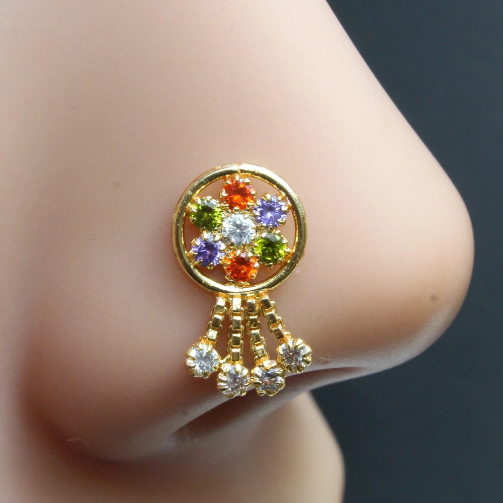 Multicolor nose ring discount