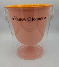 Vintage Rare Pink Rose VEUVE CLICQUOT Champagne Bucket Cooler Basin Chiller