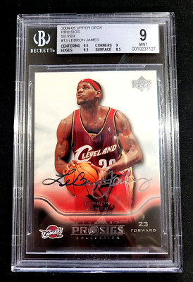 2004 upper deck レブロンジェームス BGS 9 MINT 2004 LEBRON JAMES UPPER DECK PRO SIGS SILVER #13 G3234