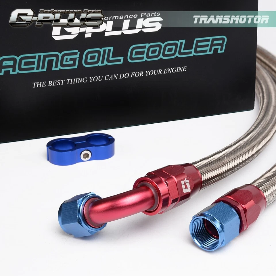 19 filas AN10 apto para enfriador de aceite plateado de motor universal + kit adaptador de filtro Foto 4 de 4