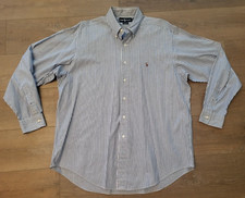 Ralph Lauren Yarmouth Men Button-Down Shirt Oxford Pinpoint Blue 16 1/2 - 35 XL