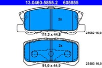 ATE 13.0460-5855.2 Bremsbelagsatz, Scheibenbremse Hinterachse FÜR Chrysler Citro