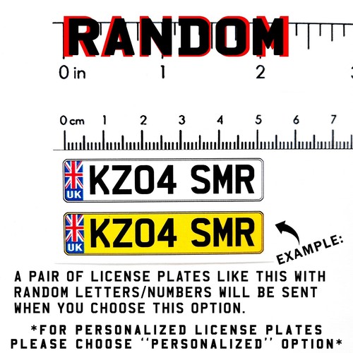 RC 1/10 UK BRITISH Number Plates Scale Sticker GB BRITAIN License Plate Licence - Picture 24 of 191