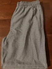 Uncommon Threads #4001 Durable Detailed Chef Pant in "Houndstooth" Size L