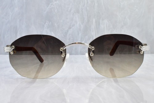 Gafas de sol vintage Porta Romana Italia Cartier sin montura Fred Tiffany - Imagen 2 de 10