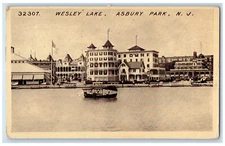 c1940's Boating at Wesley Lake Asbury Park New Jersey NJ Vintage Postcard