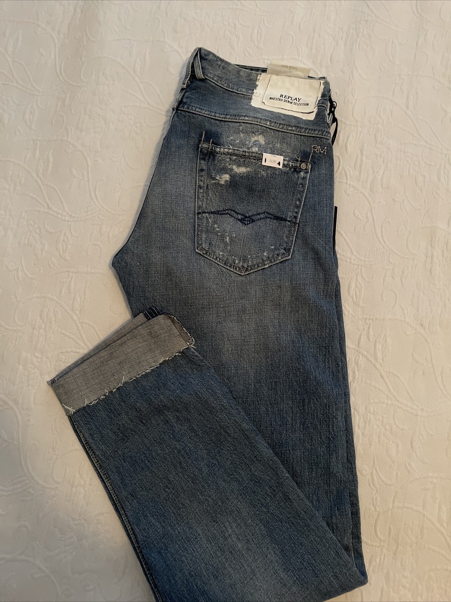 Replay Maestro Denim Selection Men's Mid Rise Slim Fit Jeans Replay Maestro Denim Selection Men's Mid Rise Slim Fit Jeans