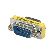 DB9 D-SUB 9 Pin RS232 Serial Male to Male Mini Gender Changer Coupler Adapter