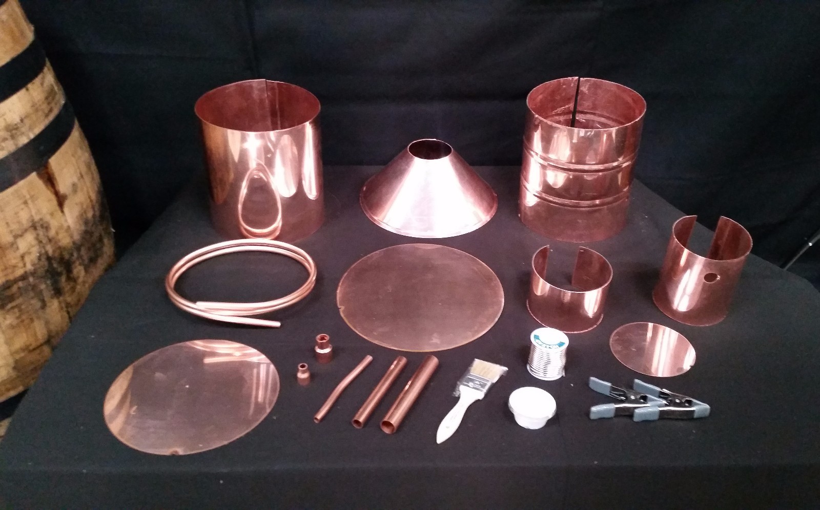 2.5 Gallon Copper Moonshine Still with WORM (Self Build Kit) from Vengeance