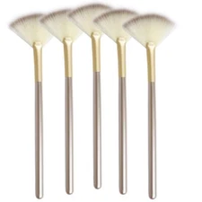 5Pcs Soft Facial Fan Mask Brush Acid Applicator for Glycolic Peel Masque Makeup