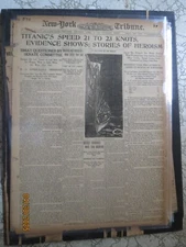 Titanic Newspaper History APRIL 20 SPEED TO 23 KNOTS + HEROIC STORIES