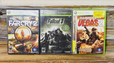 Lot of 3 XBox 360 Games Far Cry 2 Fallout 3 Rainbow Six Vegas 2