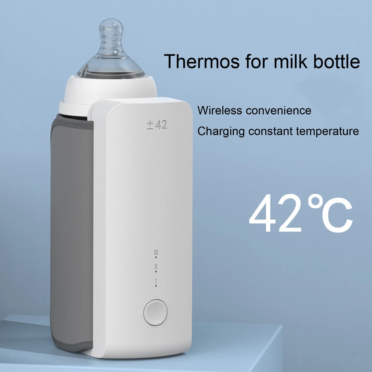 Baby Bottle Warmer Battery Powered Wireless Warms Formula Perfect for Car