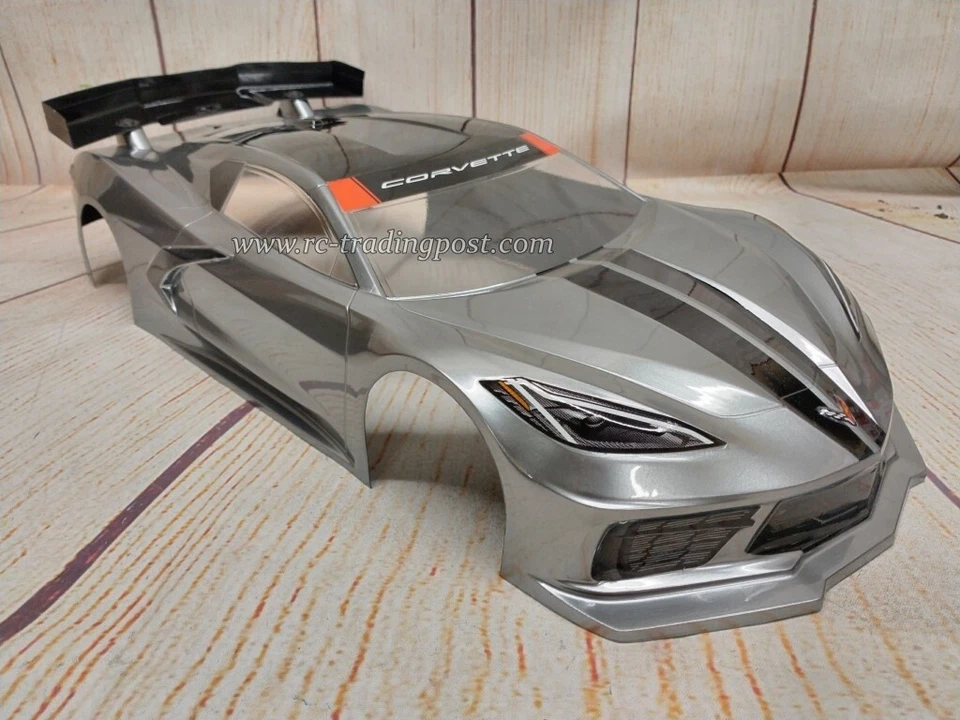 Chevy Corvette C8 Custom Painted RC Car Body 1/10 OnRoad HPI/4Tec2.0/V100/RDS - Image 3 of 3